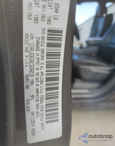 2019 Jeep Grand Cherokee Limited from USA, damaged, VIN 1C4RJEBG3KC630219
